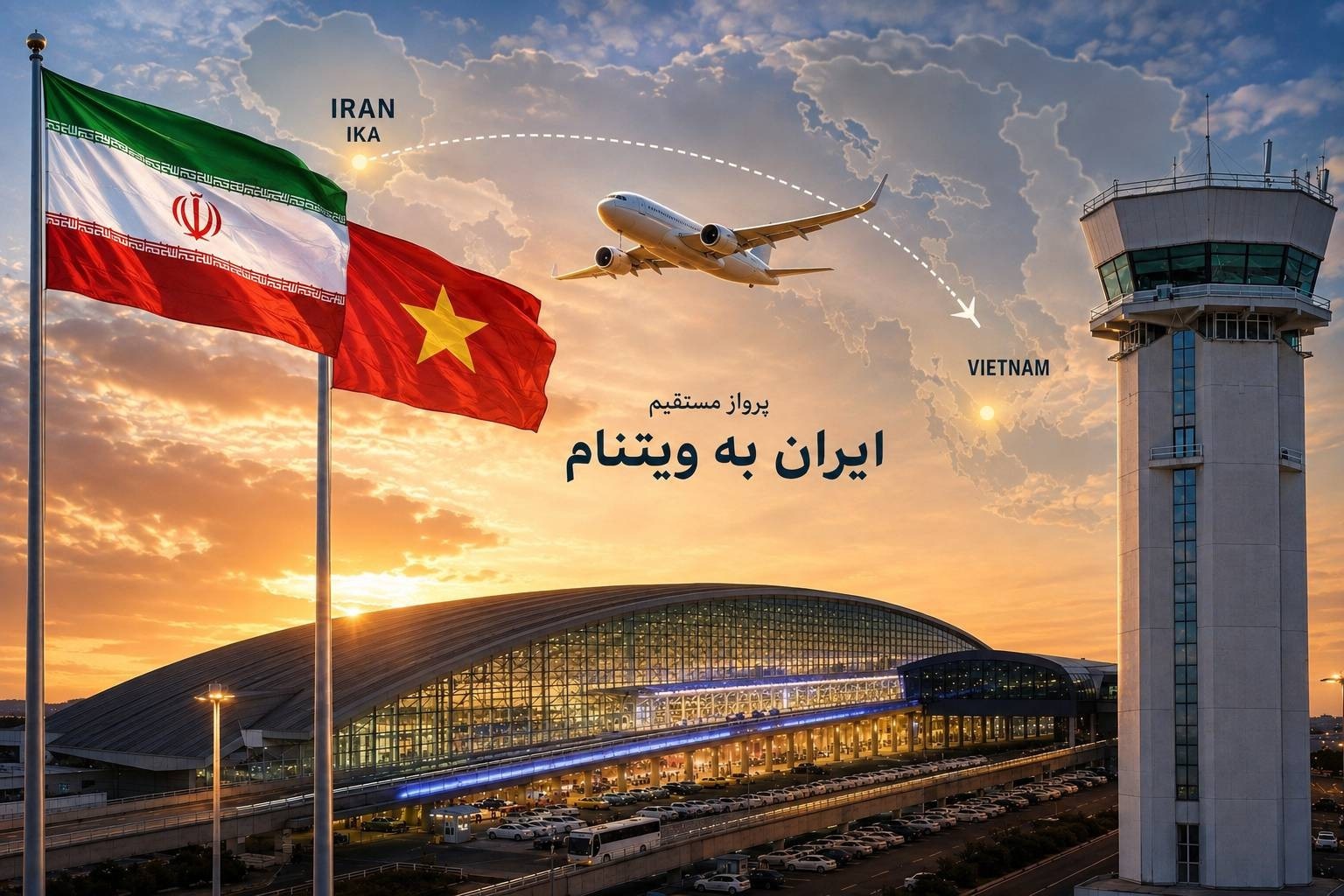 تقویت جایگاه شهر فرودگاهی امام خمینی(ره) در مسیرهای بین‌المللی با افزایش پروازهای مقصد ویتنام